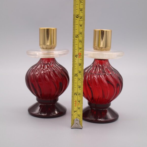 Avon Vintage Charisma 4oz Cologne Candlestick Bottle Vintage Avon Candle Holders - Picture 5 of 6